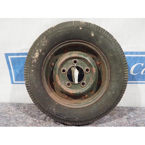 482 - Land Rover Series 1 military wheel and tyre