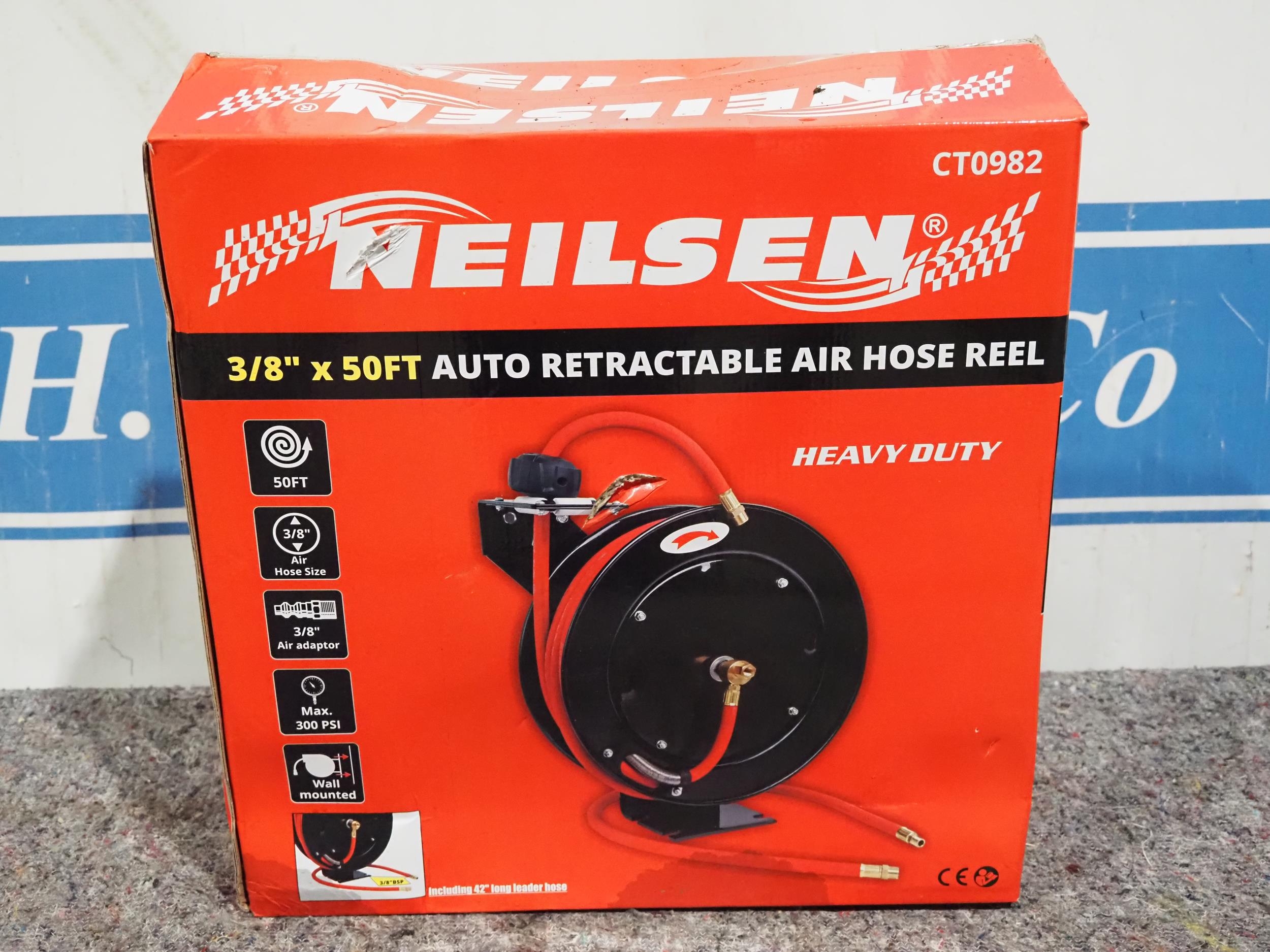 Neilson auto retractable air hose reel 3/8 x 50ft