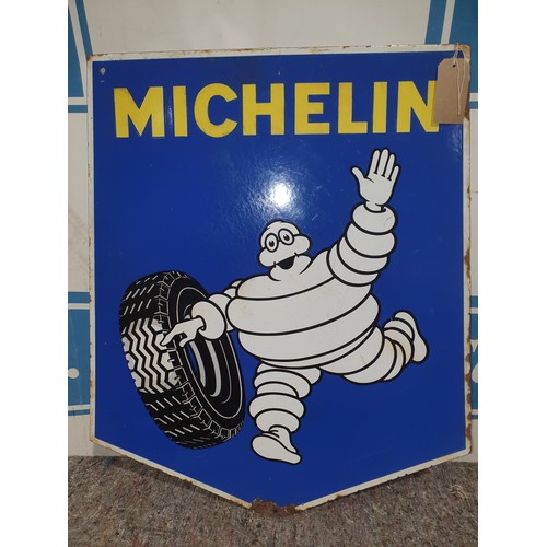 159A - Double sided enamel sign - Michelin shield 31 x 26