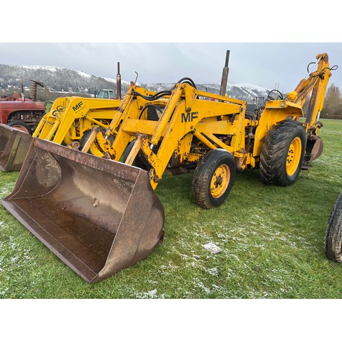 1757B - Massey Ferguson 40 tractor. Runs & drives. C/w backactor, front end loader & bucket