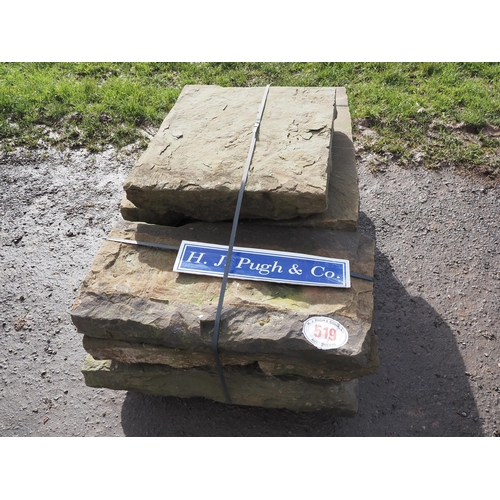 519 - Pallet of York flagstones - 7