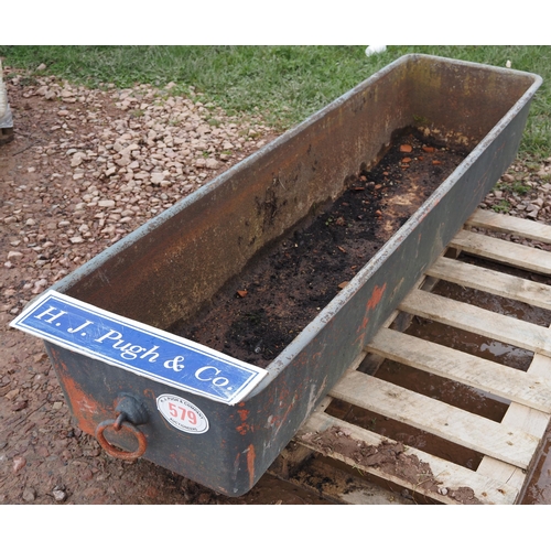 579 - Cast iron trough 74 x 20 x 12