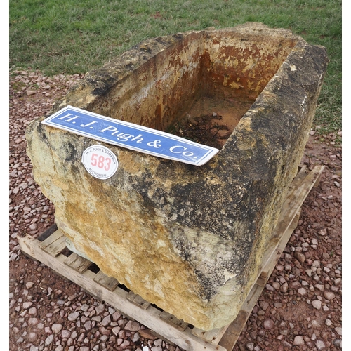 583 - Cotswold stone trough 28 x 51 x 28