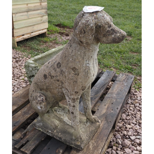 696 - Stone dog ornament