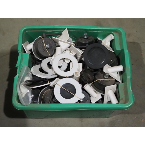 542 - Large quantity of assorted plastic end caps and suction brackets