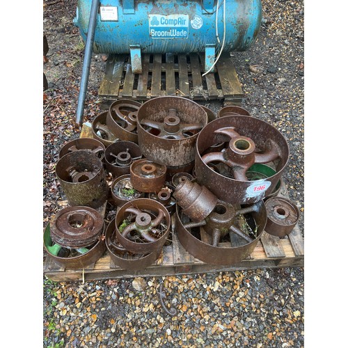 196 - Pallet of pulley wheels