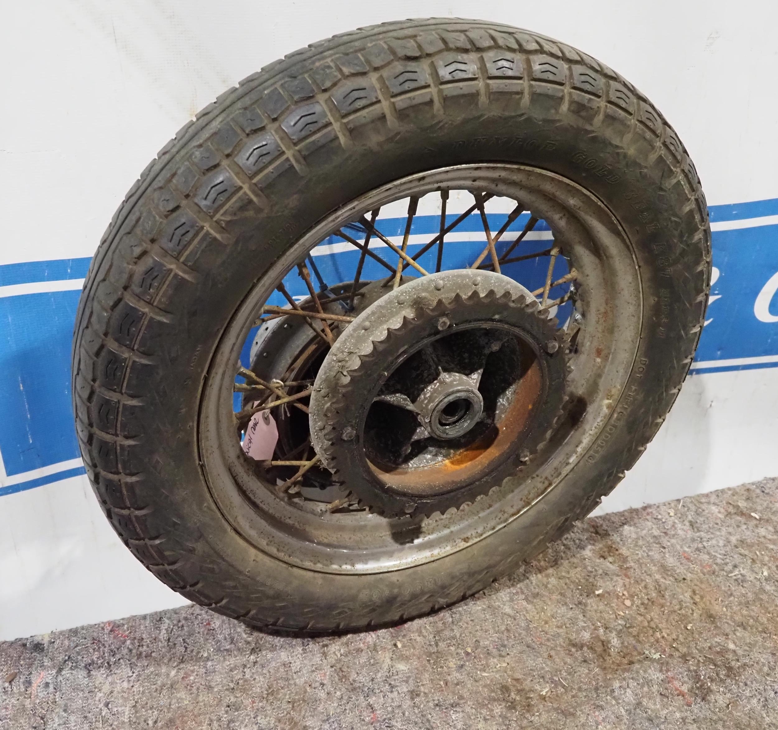 Conical rear wheel and brake plate