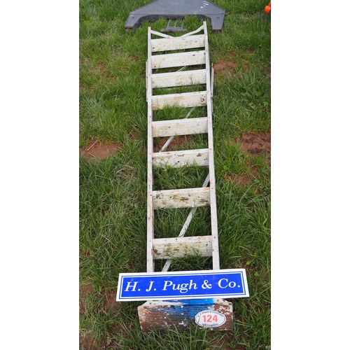 124 - Step ladder and sign