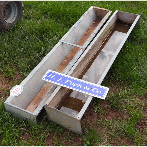 173 - Galvanised feed troughs - 2