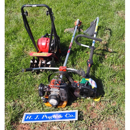 431 - Rotavator and 2 strimmers