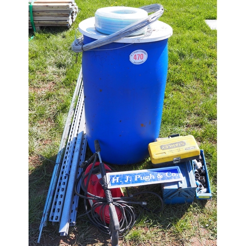 470 - Tool boxes, water tank, pressure washer, etc.