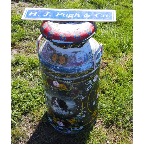 493 - Painted milk churn