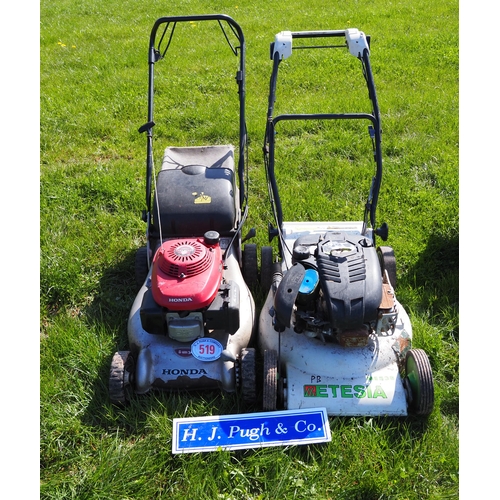 519 - Honda Izy and Metesia mowers