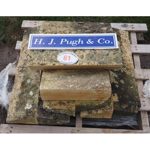 61 - Pallet of Cotswold wall capping