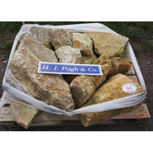 64 - Pallet of Cotswold stone