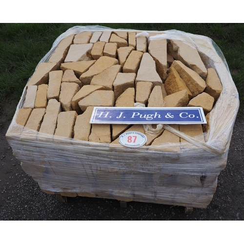 87 - Pallet of Cotswold stone bricks