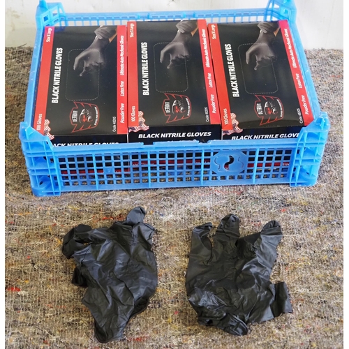640 - Black nitrile gloves - 300 pairs