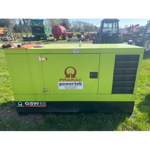 1514 - Pramac GSW65 generator, spares or repair