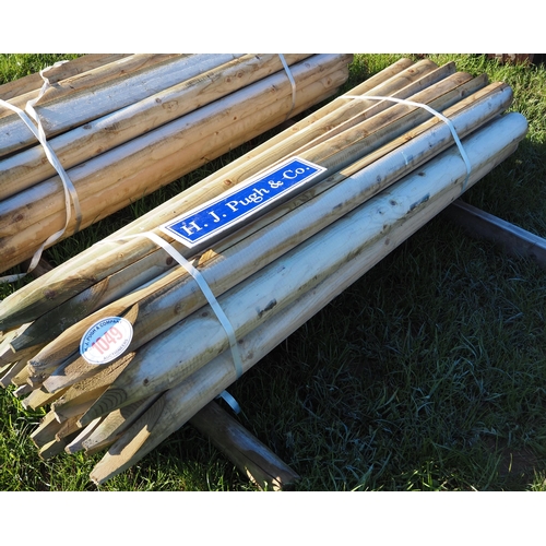 1049 - Half round stakes 6ft - 30