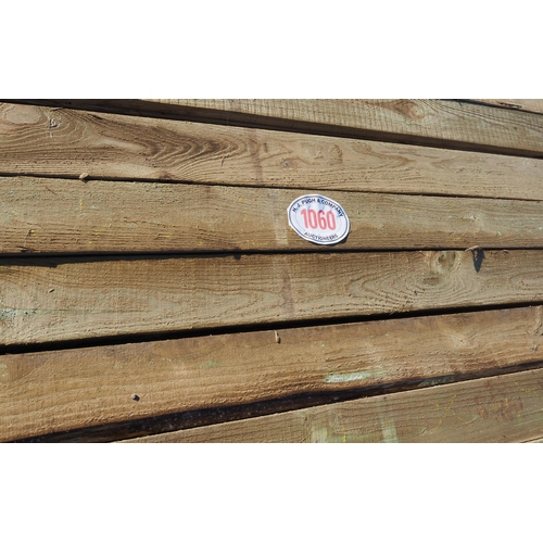 1060 - Sawn timber rails 12ft x 4 x 1 - 24