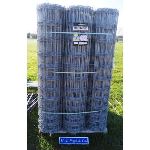 1070 - 9 Rolls tornado wire R12/182/15 100m