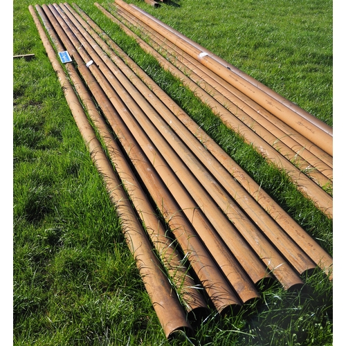 1174 - Steel tubes 8.0m x 100 diameter - 8