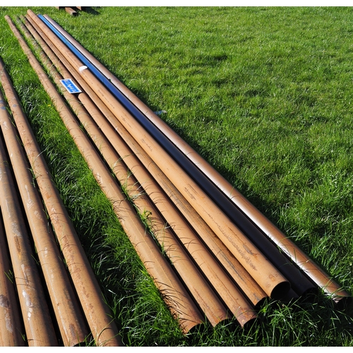 1175 - Steel tubes 8.0m x 100 diameter - 8