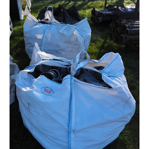 968 - 3 Tote bags of guttering parts