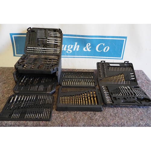 587 - 2 Large drill bit sets