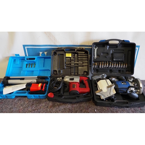 588 - PBX Router, CK rotary hammer drill and laser level