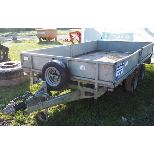 1366 - Ifor Williams LM126G twin axle flat bed trailer