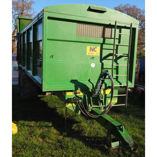 1378 - NC 16 Tonne tipping trailer. 2012. All in good working order. Very little use. C/w hydraulic tail ga... 