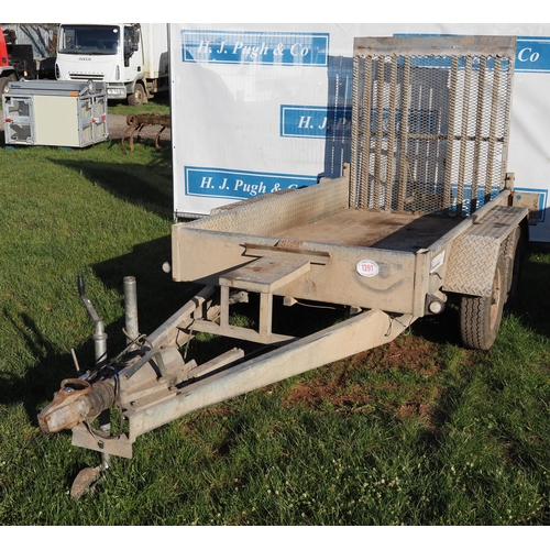 1391 - Indespension twin axle plant trailer