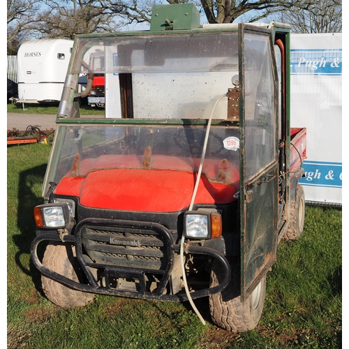 1396 - Kawasaki 4WD mule. Runs and drives. 1600 hours. Reg. AY05 GYJ. Key in office V5 to follow