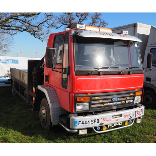 1481 - Ford Iveco beaver tail lorry with hiab. Reg. F444 SPD. V5 and keys in office