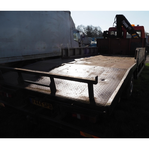 1481 - Ford Iveco beaver tail lorry with hiab. Reg. F444 SPD. V5 and keys in office