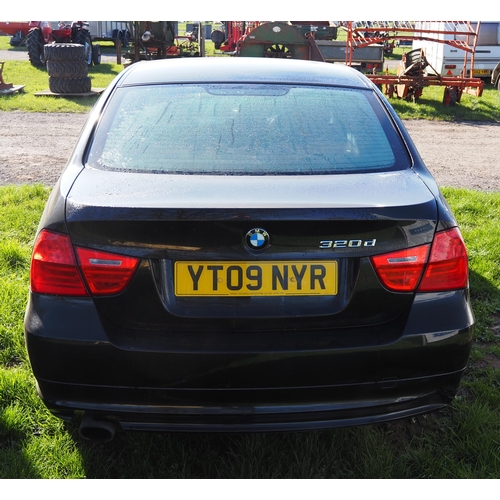 1483 - BMW 320D. Reg. YT09 NYR. Runs and drives. MOT until 7/12/23. V5 and keys in office