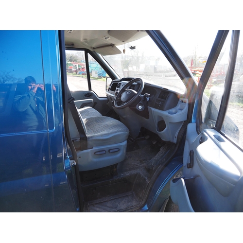 1486 - Ford Transit TDCI van. 2007. Runs and drives. MOT until 23/01/24. Showing 156,537 miles. Reg. PL57 F... 