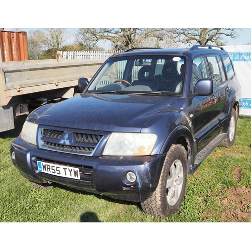 1488 - Mitsubishi Shogun 5 door LWB. MOT until 27/07/2023. Reg. WR55 TYW. V5 and key in office