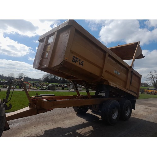 1375 - Richard Western twin axle SF14 14ton grain trailer on air brakes, 2009