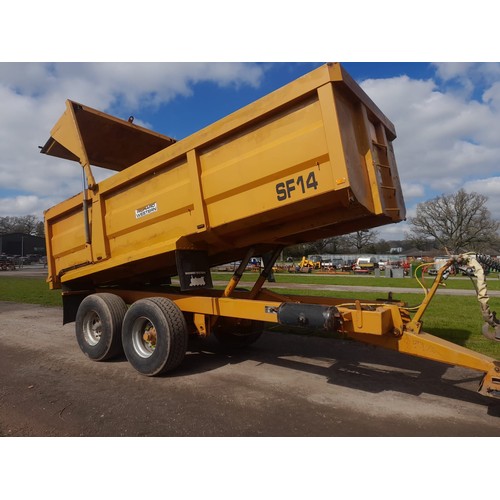 1375 - Richard Western twin axle SF14 14ton grain trailer on air brakes, 2009