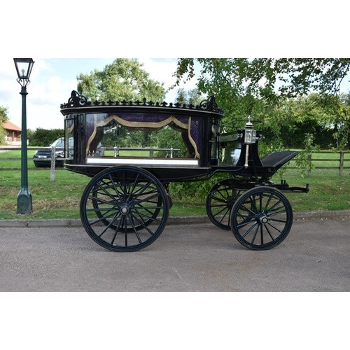 1366 - Horsedrawn hearse by Marstons of Birmingham. Circa 1910. Good sound condition, rebuilt wheels by Cro... 