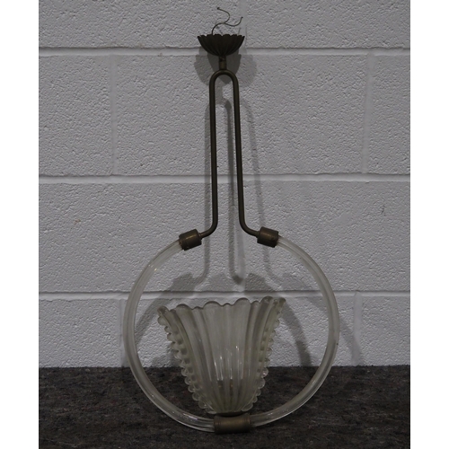 300 - Art Deco hanging glass light fitting