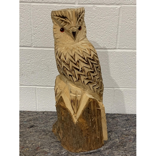 310 - Carved wooden owl 24