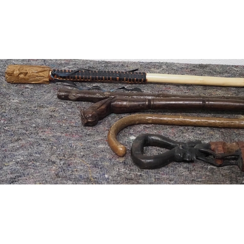 317 - 5 Decorative walking sticks