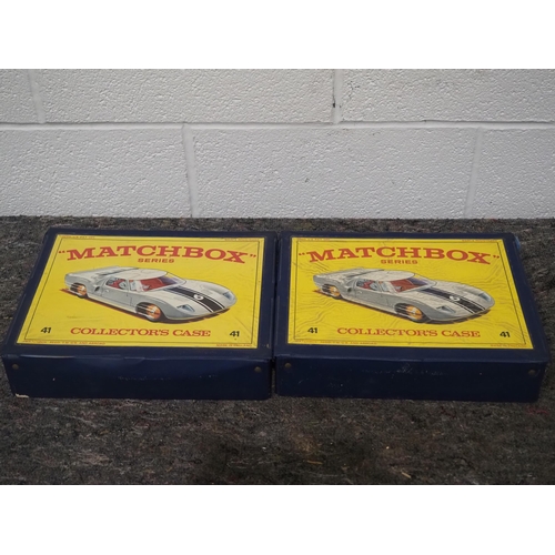 335 - 2 Matchbox Series collectors cases full with vintage Matchbox vehicles and boxed Days Gone model car... 