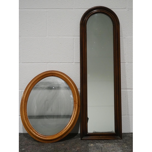 341 - 2 Mirrors with wooden frames