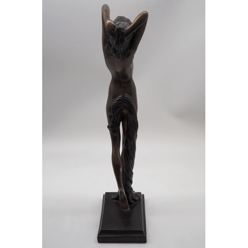 342 - Bronze statue of a nude women on base 17