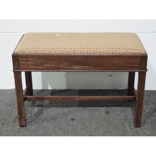 344 - Upholstered Piano stool