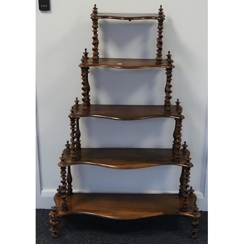 64 - 5 Tier rosewood whatnot 45